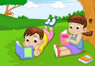 children reading