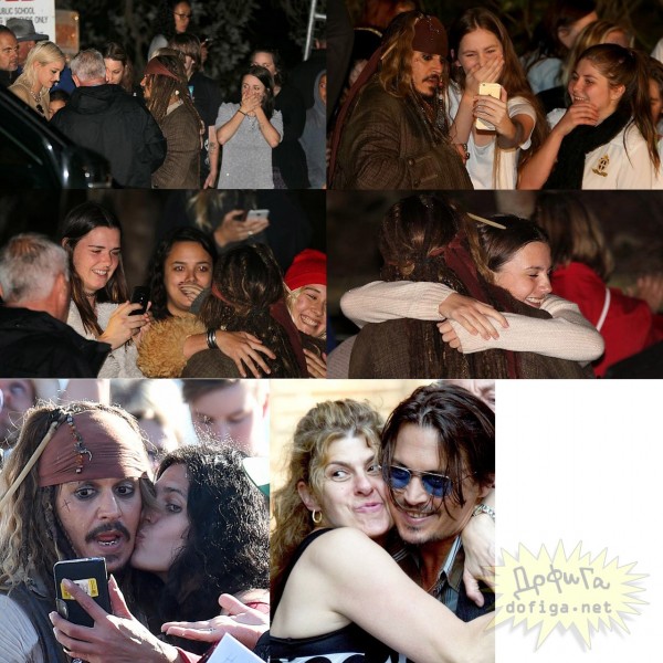 Âå÷íî ïëà÷óùèå ïîêëîííèöû Äæîííè Äåïïà íå âåðÿò ñâîåìó ñ÷àñòüþ