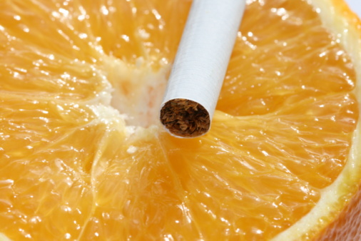 Orange or cigarette?